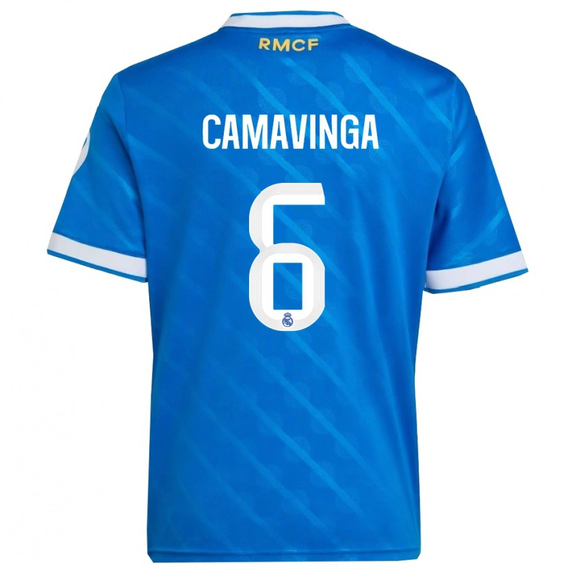 Danxenレディースエドゥアルド・カマヴィンガ#6青白サードユニフォームシャツ2025/26ジャージーユニフォーム