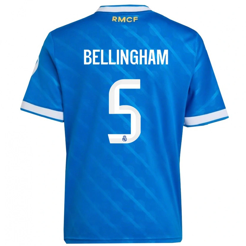Danxenレディースジュード・ベリンガム#5青白サードユニフォームシャツ2025/26ジャージーユニフォーム
