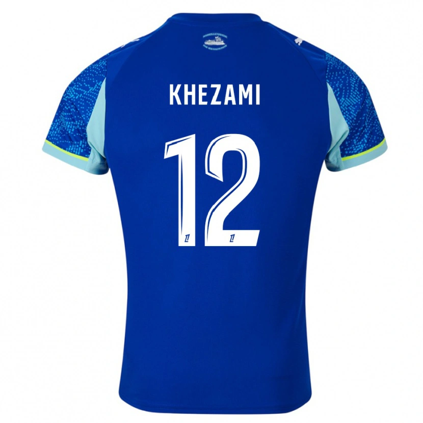 DanxenレディースRoselène Khezami#12空色白サードユニフォームシャツ2025/26ジャージーユニフォーム