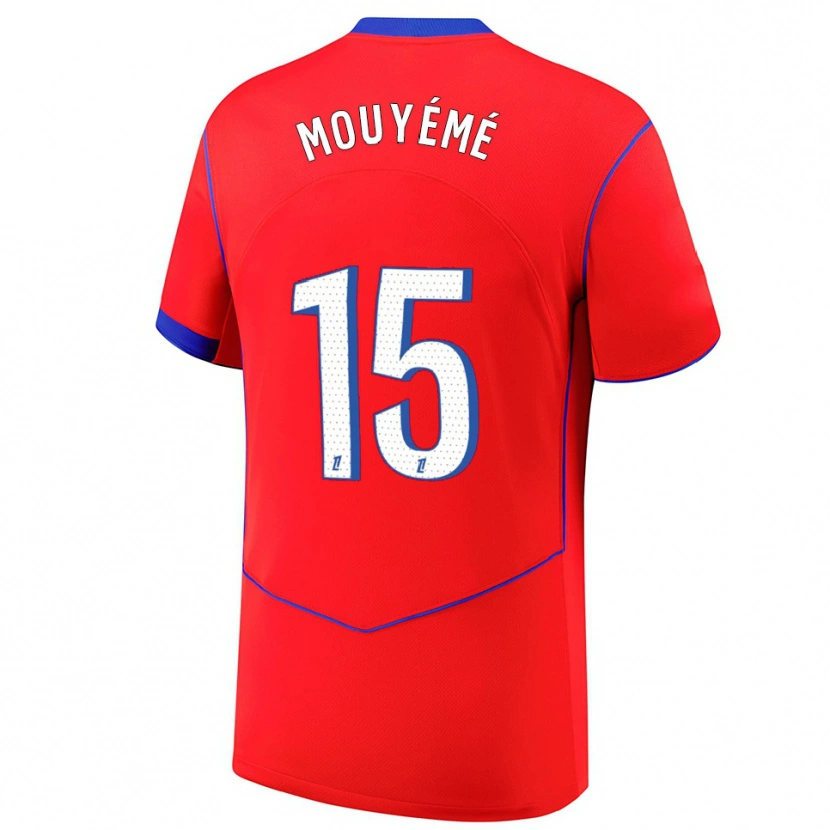 DanxenレディースThéo Mouyémé#15赤青白サードユニフォームシャツ2025/26ジャージーユニフォーム