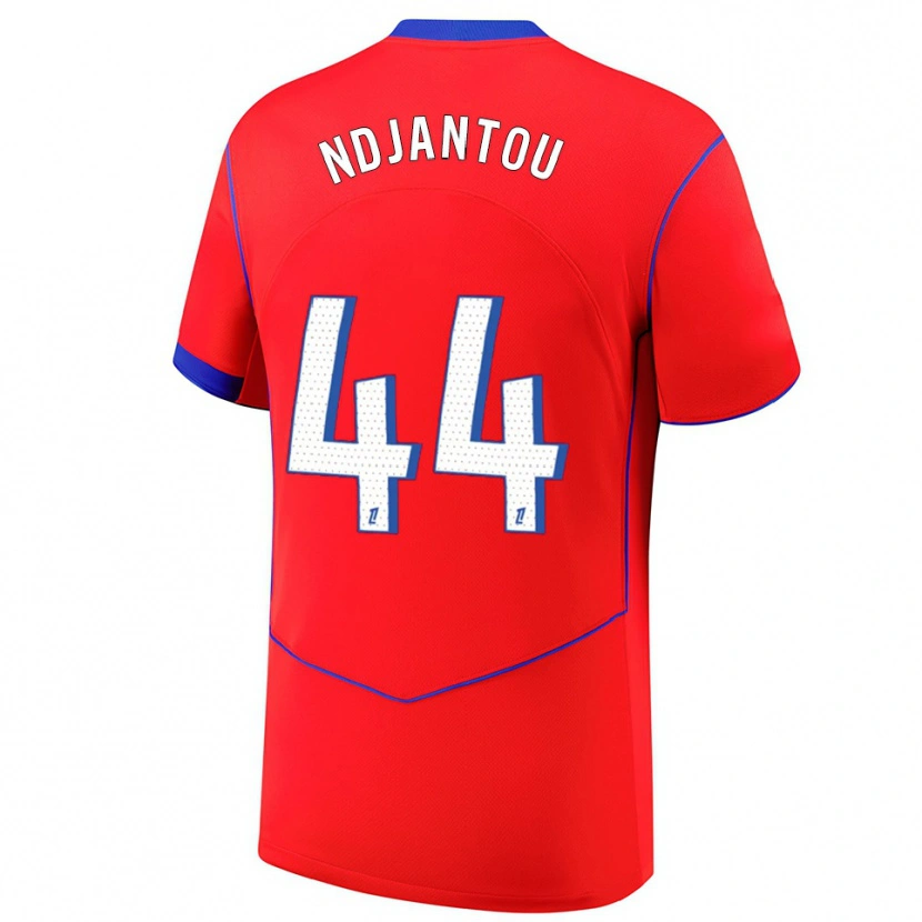 DanxenレディースQuentin Ndjantou#44赤青白サードユニフォームシャツ2025/26ジャージーユニフォーム