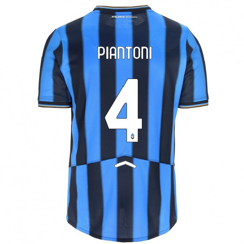 DanxenキッズAndrea Piantoni#4スカイブルー ブラックホームシャツ2025/26ジャージーユニフォーム