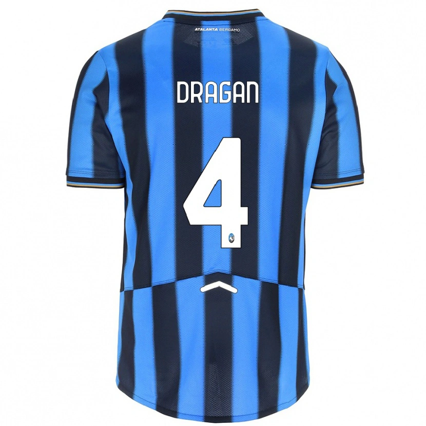 DanxenキッズOleksandr Dragan#4スカイブルー ブラックホームシャツ2025/26ジャージーユニフォーム