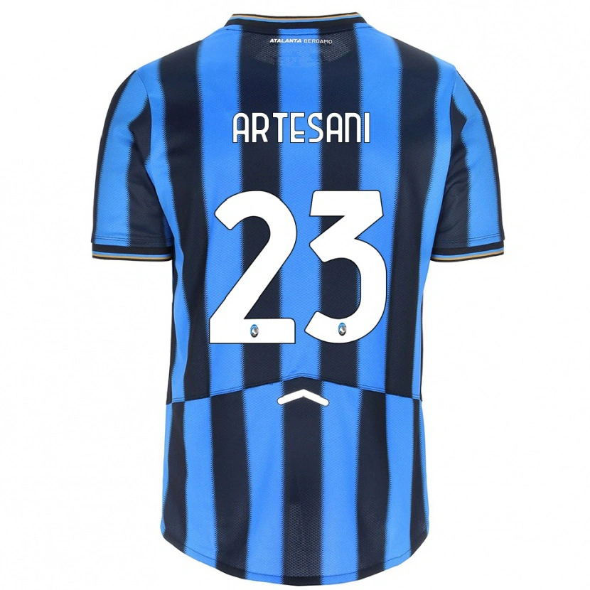 DanxenキッズNicolò Artesani#23スカイブルー ブラックホームシャツ2025/26ジャージーユニフォーム