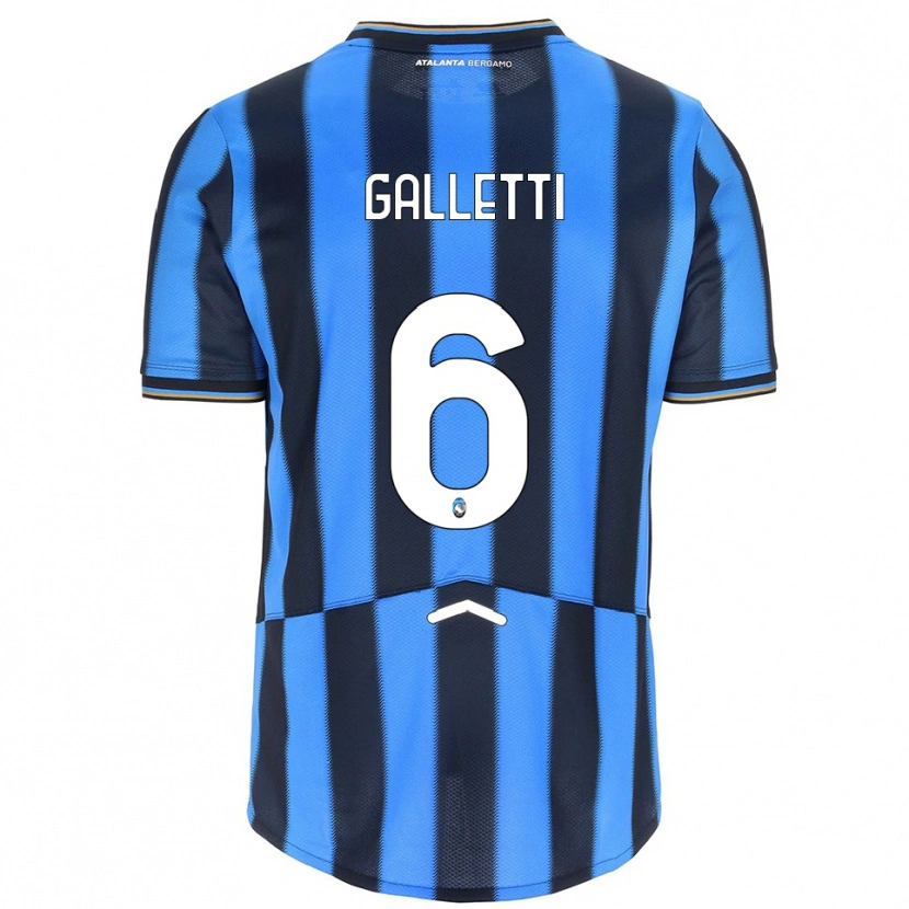 DanxenキッズElia Galletti#6スカイブルー ブラックホームシャツ2025/26ジャージーユニフォーム