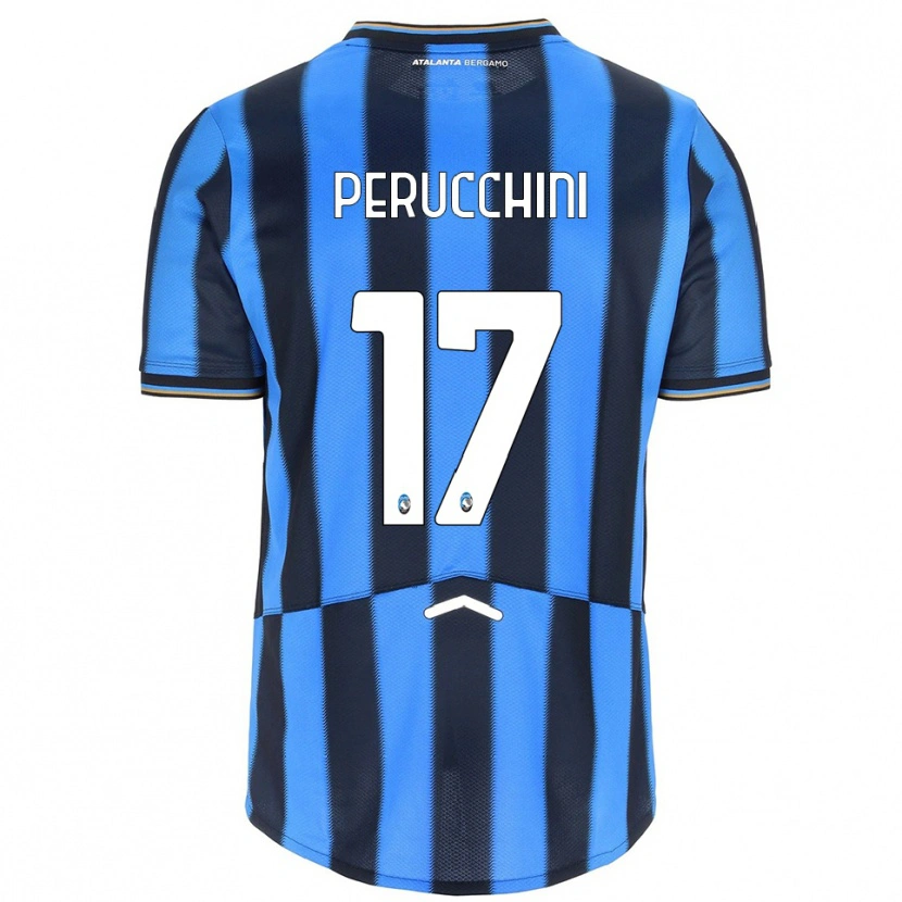 DanxenキッズSimone Perucchini#17スカイブルー ブラックホームシャツ2025/26ジャージーユニフォーム