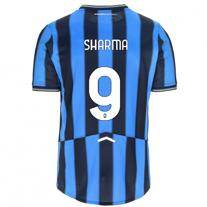 DanxenキッズRahul Sharma#9スカイブルー ブラックホームシャツ2025/26ジャージーユニフォーム