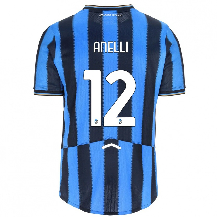 DanxenキッズAlessandro Anelli#12スカイブルー ブラックホームシャツ2025/26ジャージーユニフォーム