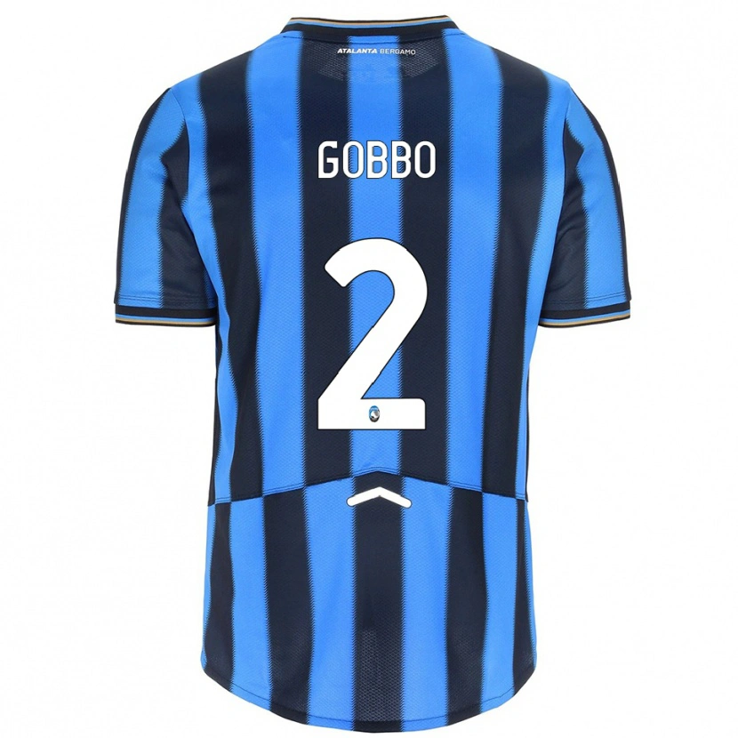 DanxenキッズLuca Gobbo#2スカイブルー ブラックホームシャツ2025/26ジャージーユニフォーム