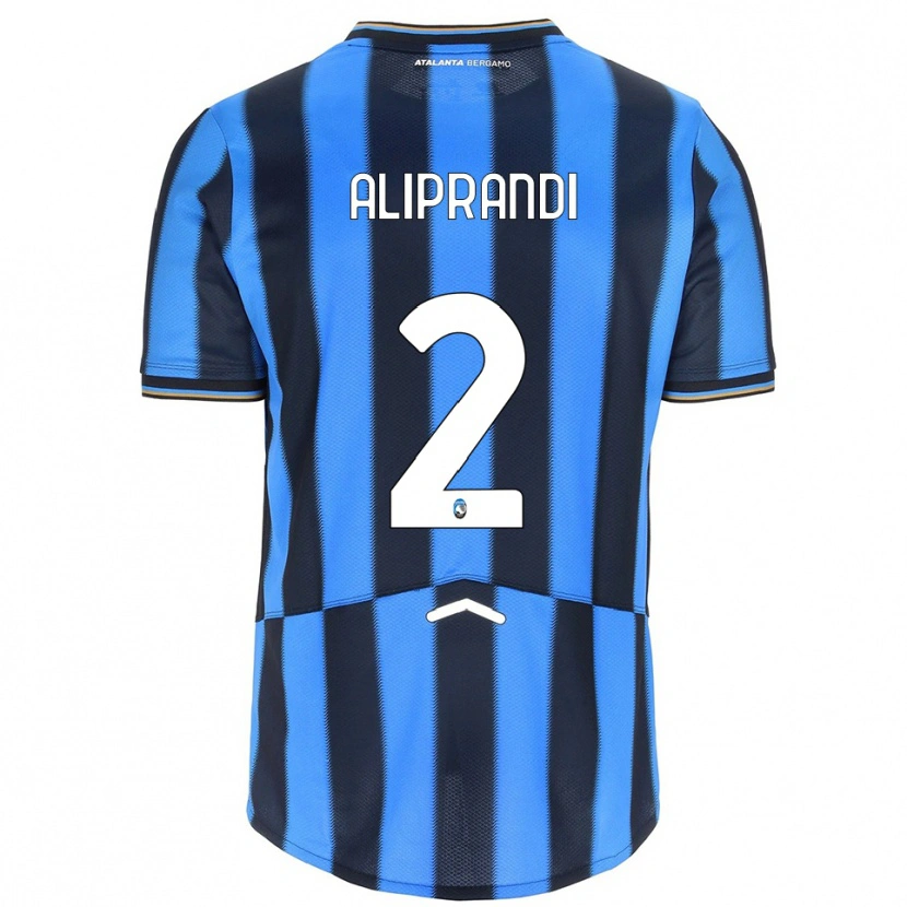 DanxenキッズMattia Aliprandi#2スカイブルー ブラックホームシャツ2025/26ジャージーユニフォーム