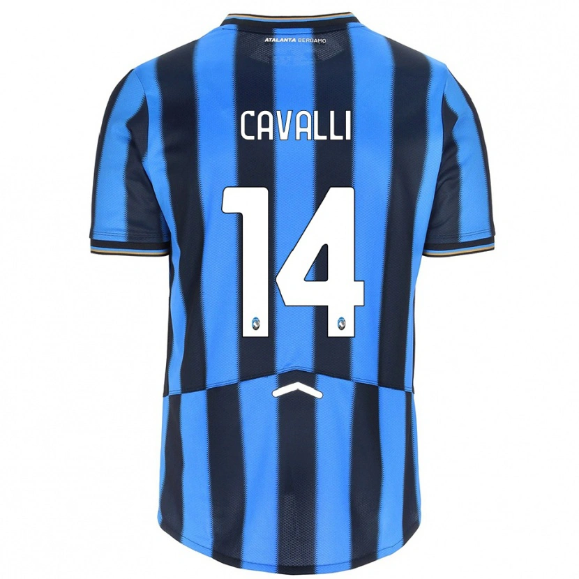 DanxenキッズTommaso Cavalli#14スカイブルー ブラックホームシャツ2025/26ジャージーユニフォーム