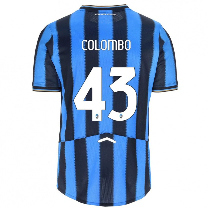 DanxenキッズMatteo Colombo#43スカイブルー ブラックホームシャツ2025/26ジャージーユニフォーム