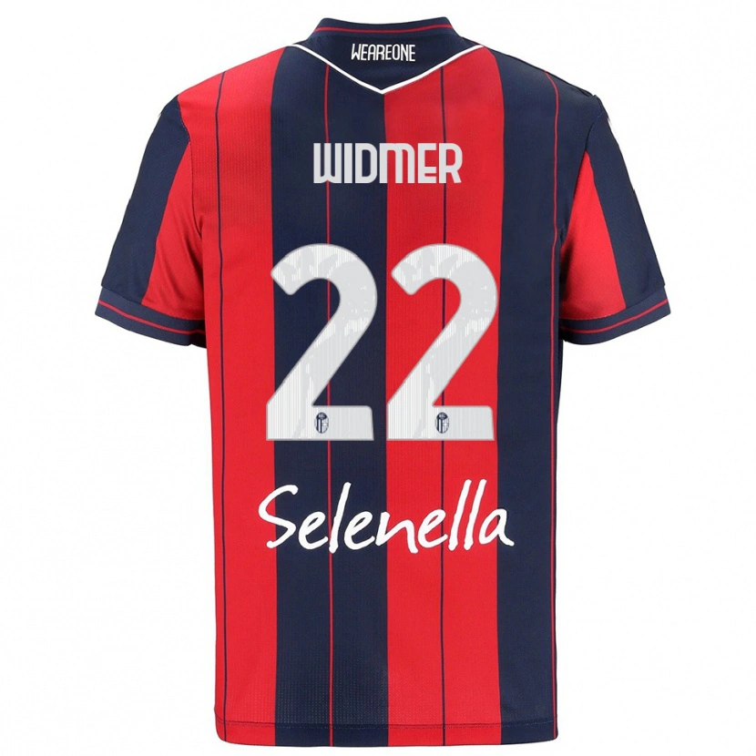 DanxenキッズRenato Widmer D’autilia#22レッド ネイビーホームシャツ2025/26ジャージーユニフォーム