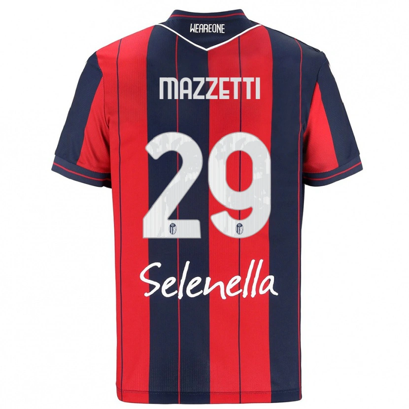 DanxenキッズGabriele Mazzetti#29レッド ネイビーホームシャツ2025/26ジャージーユニフォーム