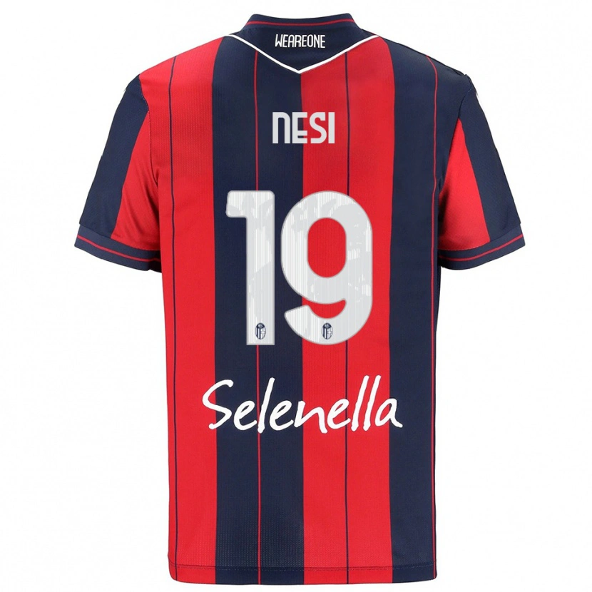 DanxenキッズLuca Nesi#19レッド ネイビーホームシャツ2025/26ジャージーユニフォーム