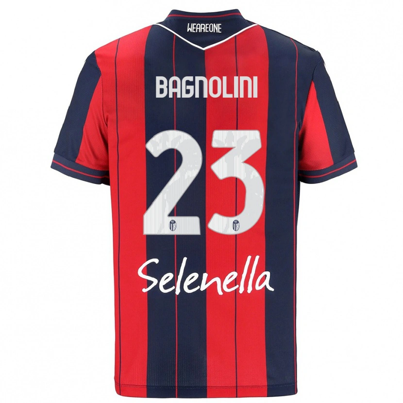 DanxenキッズNicola Bagnolini#23レッド ネイビーホームシャツ2025/26ジャージーユニフォーム