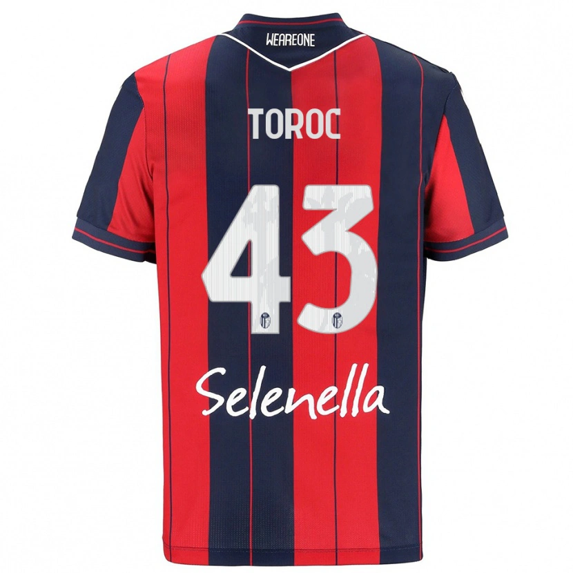 DanxenキッズAndrei Toroc#43レッド ネイビーホームシャツ2025/26ジャージーユニフォーム