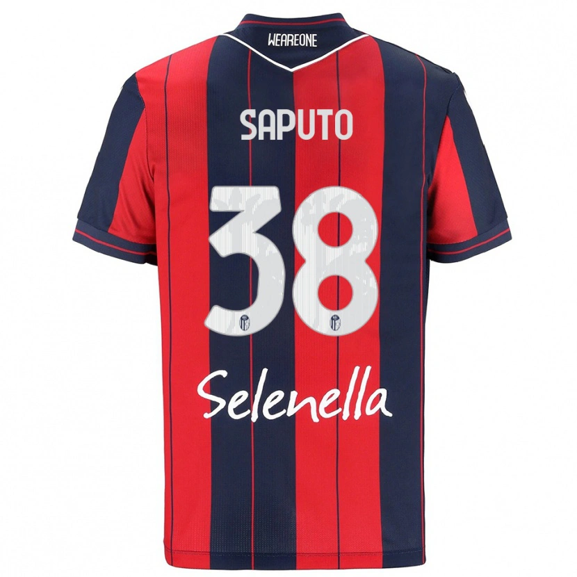 DanxenキッズJesse Saputo#38レッド ネイビーホームシャツ2025/26ジャージーユニフォーム
