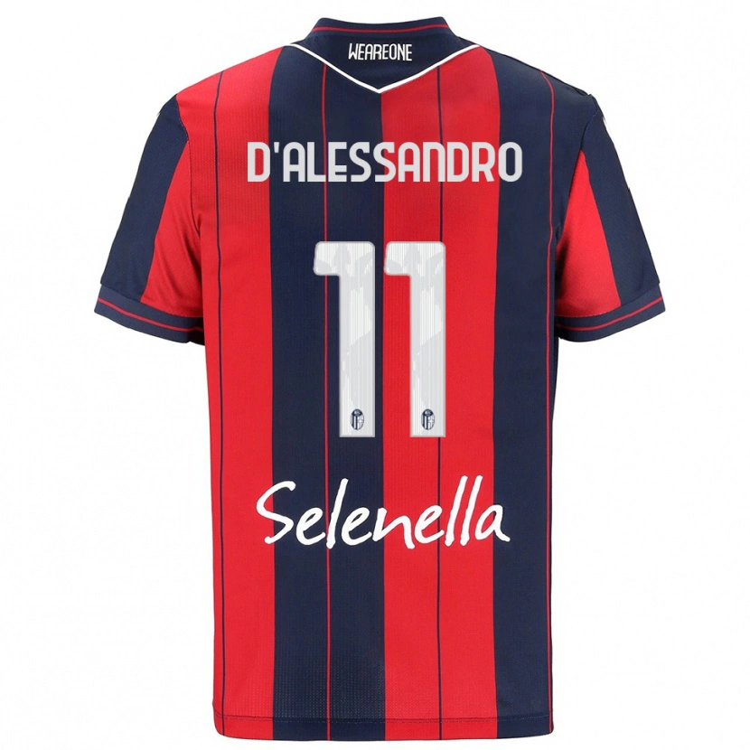 Danxenキッズジュリアーノ・ダレッサンドロ#11レッド ネイビーホームシャツ2025/26ジャージーユニフォーム