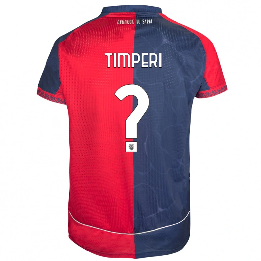 DanxenキッズGiordano Timperi#0レッド ネイビーホームシャツ2025/26ジャージーユニフォーム