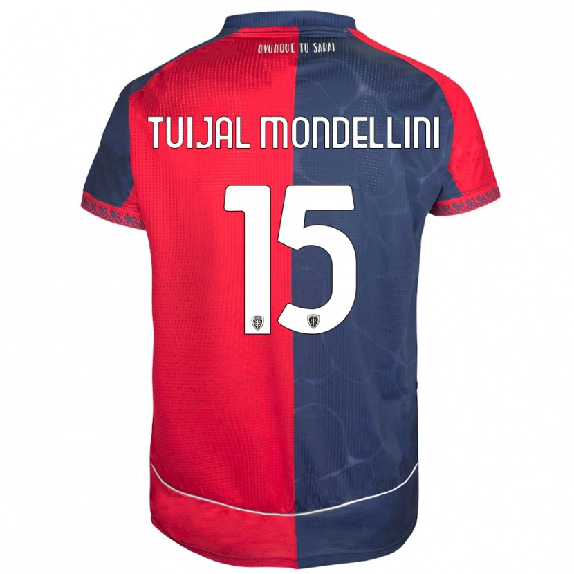 DanxenキッズLuca Tuijai Mondellini#15レッド ネイビーホームシャツ2025/26ジャージーユニフォーム