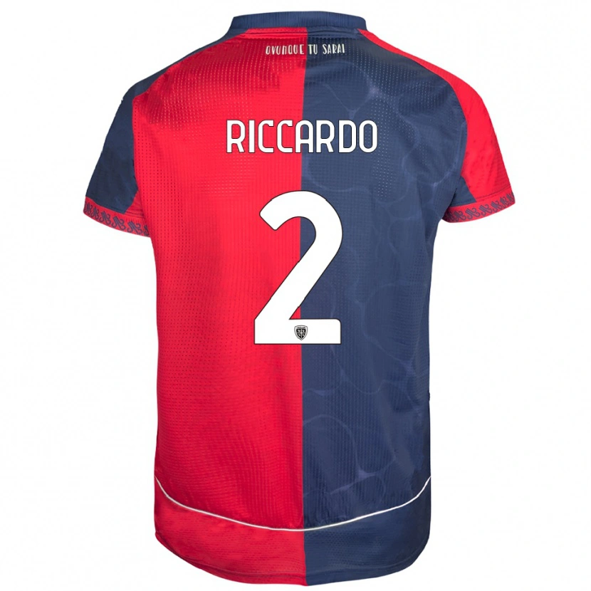 DanxenキッズRiccardo Congiu#2レッド ネイビーホームシャツ2025/26ジャージーユニフォーム