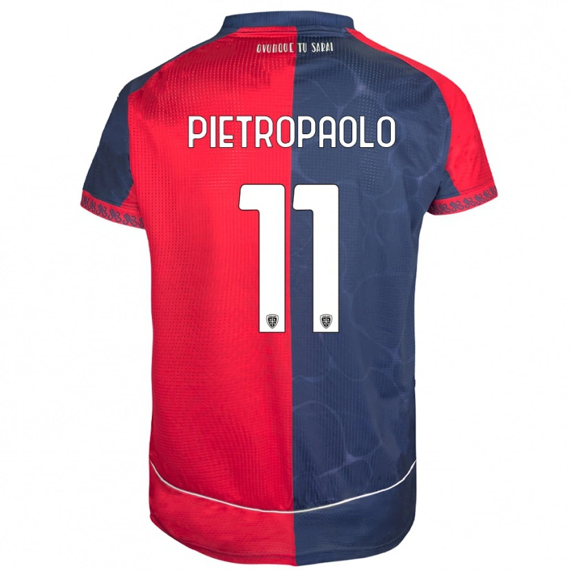 DanxenキッズMario Pietropaolo#11レッド ネイビーホームシャツ2025/26ジャージーユニフォーム