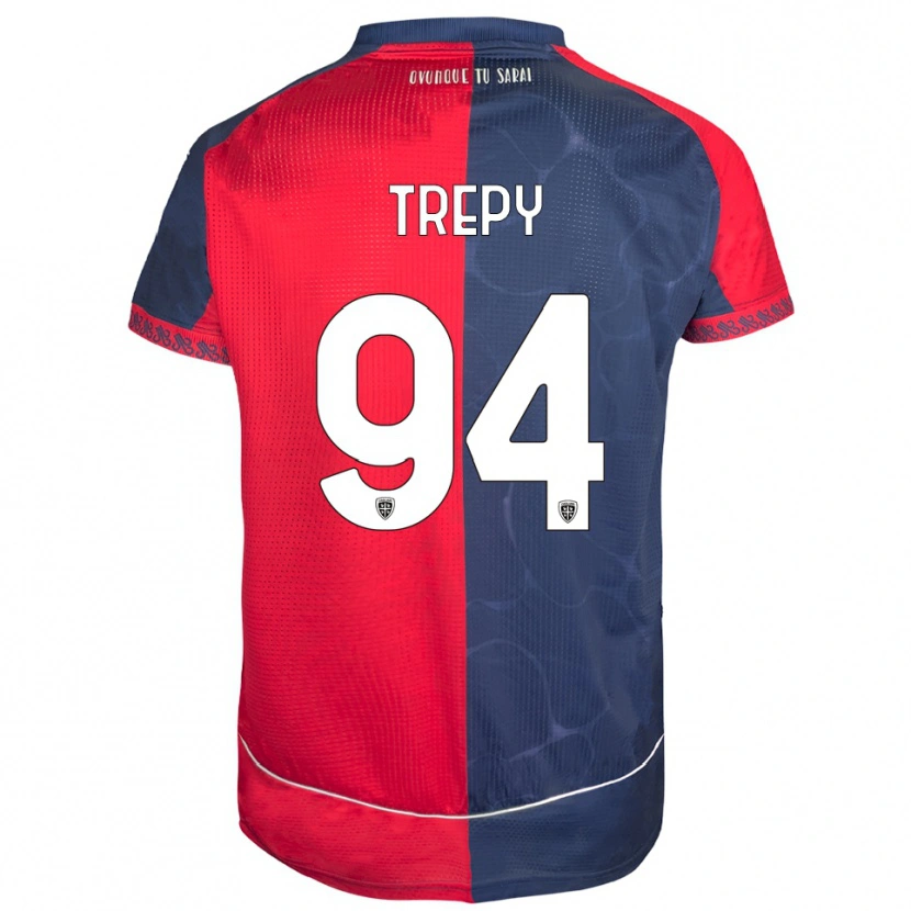 DanxenキッズYael Trepy#94レッド ネイビーホームシャツ2025/26ジャージーユニフォーム