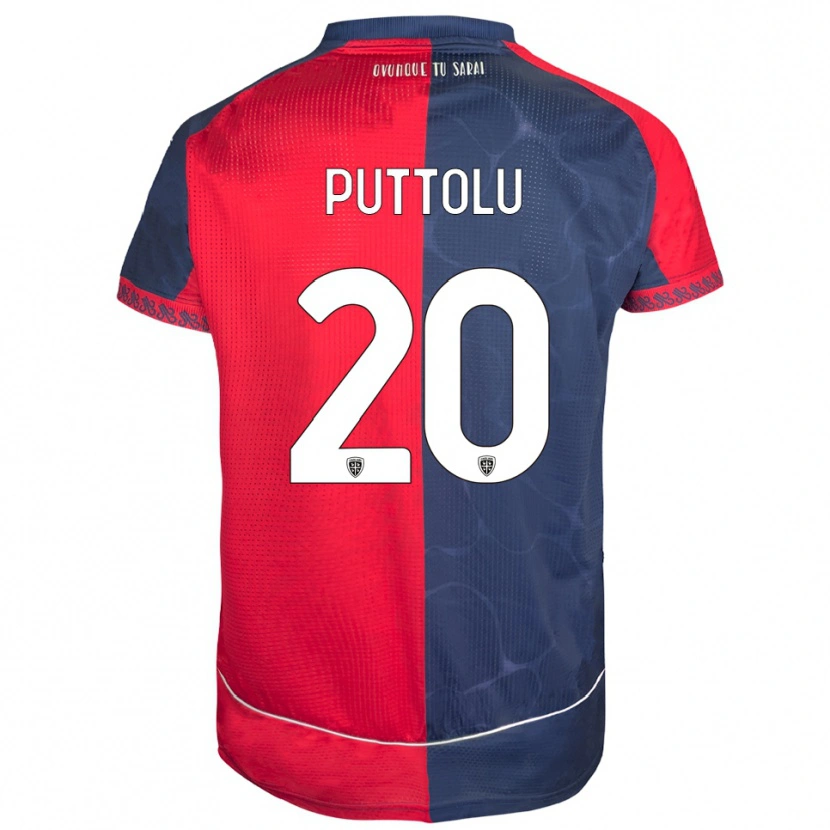 DanxenキッズDiego Puttolu#20レッド ネイビーホームシャツ2025/26ジャージーユニフォーム