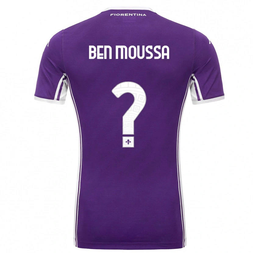 DanxenキッズMehdi Ben Moussa#0パープル ホワイトホームシャツ2025/26ジャージーユニフォーム