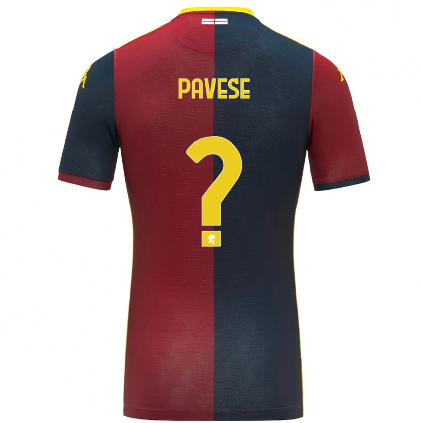 DanxenキッズAndrea Pavese#0レッド ロイヤルブルーホームシャツ2025/26ジャージーユニフォーム