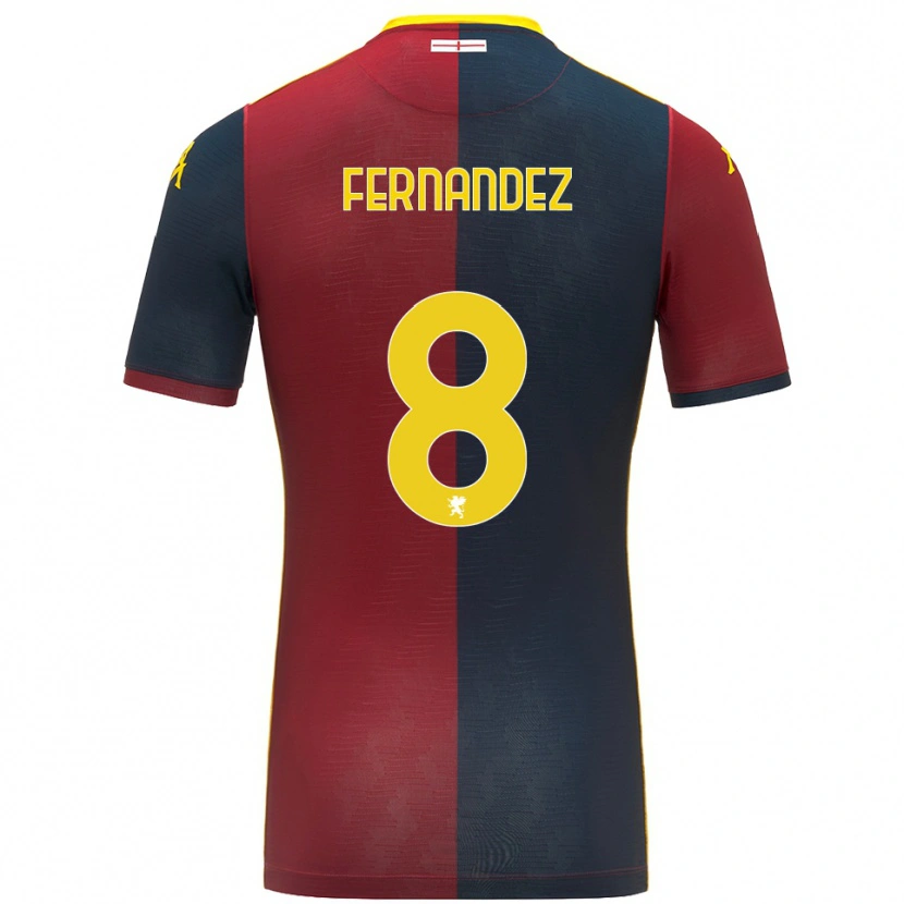 DanxenキッズMaria Fernandez#8レッド ロイヤルブルーホームシャツ2025/26ジャージーユニフォーム