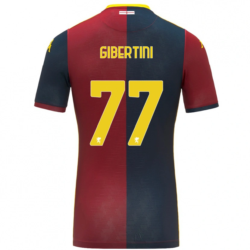 DanxenキッズMatteo Gibertini#77レッド ロイヤルブルーホームシャツ2025/26ジャージーユニフォーム