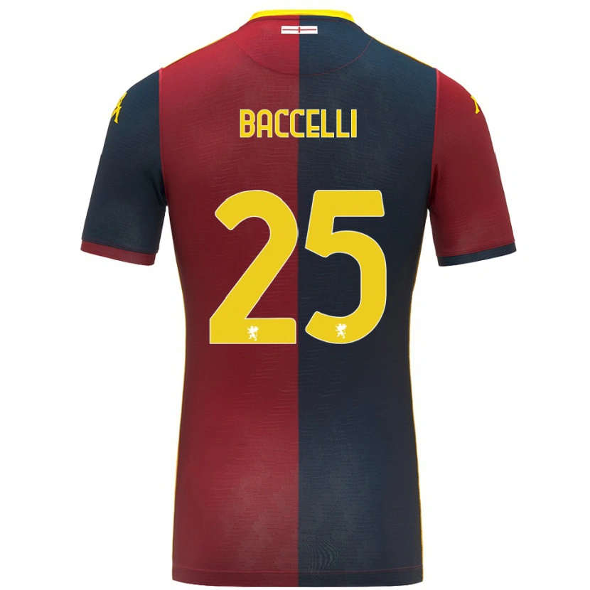 DanxenキッズPietro Baccelli#25レッド ロイヤルブルーホームシャツ2025/26ジャージーユニフォーム