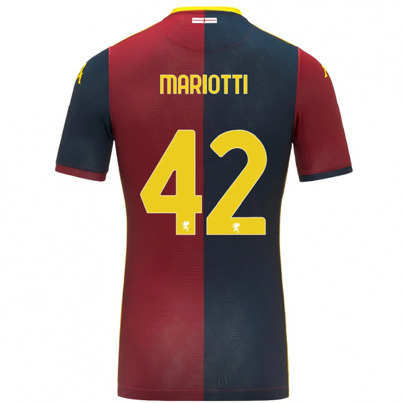 DanxenキッズAndrea Mariotti#42レッド ロイヤルブルーホームシャツ2025/26ジャージーユニフォーム