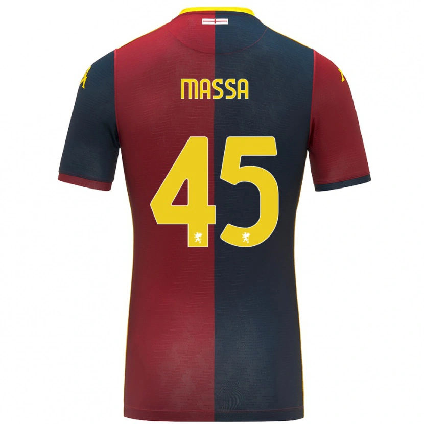 DanxenキッズAlessandra Massa#45レッド ロイヤルブルーホームシャツ2025/26ジャージーユニフォーム