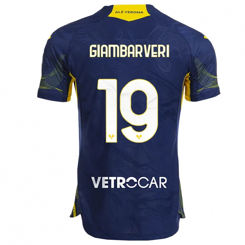 DanxenキッズMattia Giambarveri#19ネイビー イエローホームシャツ2025/26ジャージーユニフォーム