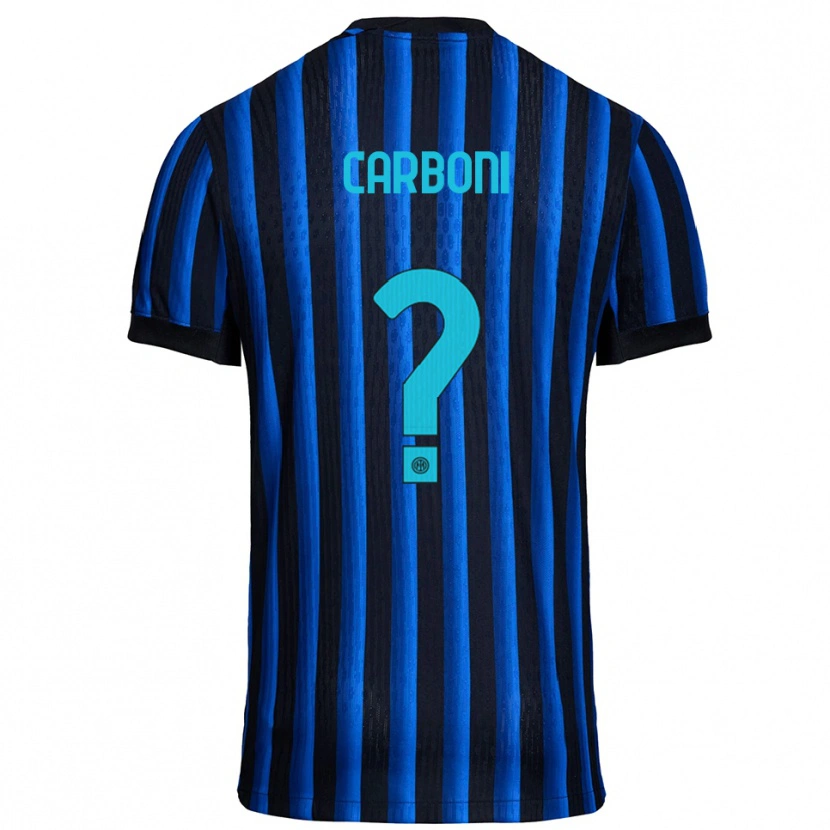 DanxenキッズCristiano Carboni#0ブラック ブルーホームシャツ2025/26ジャージーユニフォーム