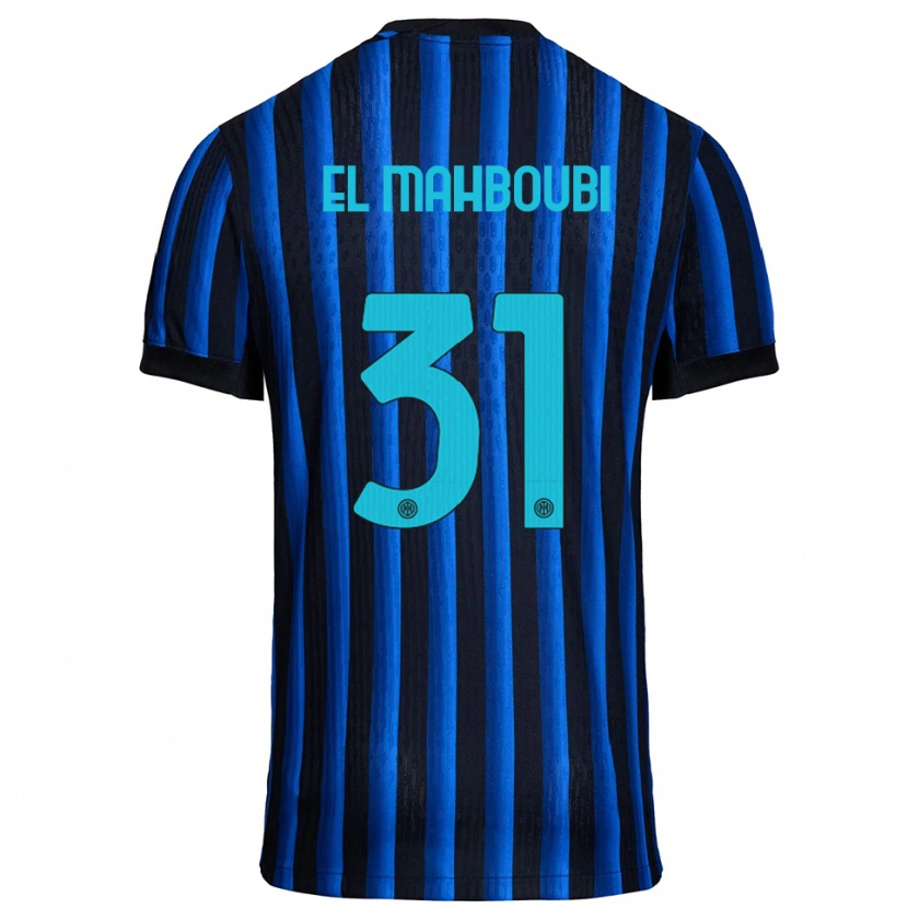 DanxenキッズAnas El Mahboubi#31ブラック ブルーホームシャツ2025/26ジャージーユニフォーム