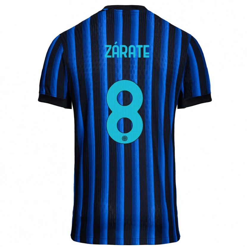 DanxenキッズDilan Zárate#8ブラック ブルーホームシャツ2025/26ジャージーユニフォーム
