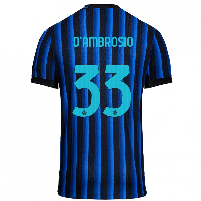 Danxenキッズダニーロ・ダンブロージオ#33ブラック ブルーホームシャツ2025/26ジャージーユニフォーム