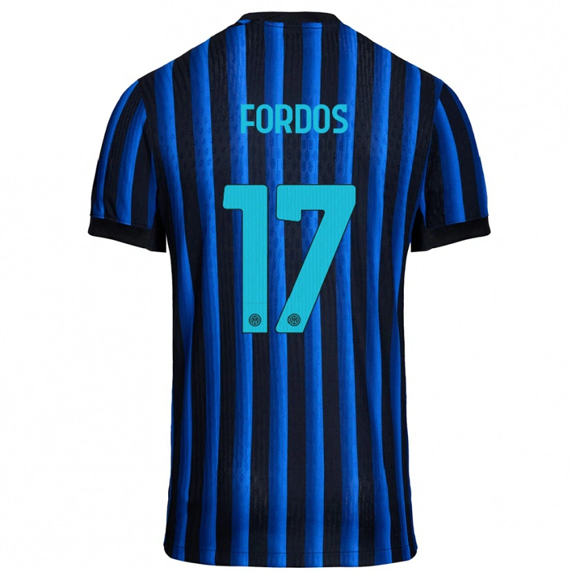 DanxenキッズBeatrix Fördős#17ブラック ブルーホームシャツ2025/26ジャージーユニフォーム