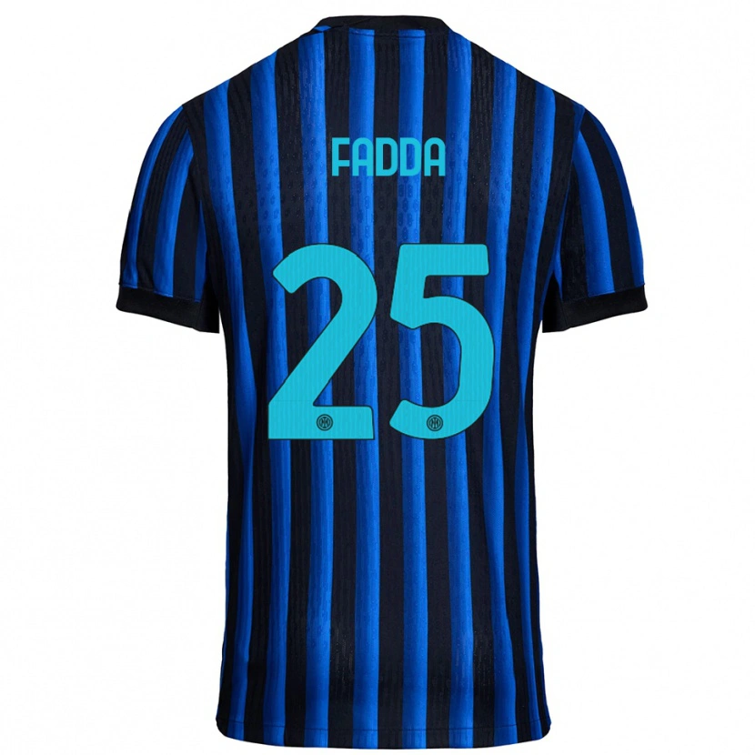 DanxenキッズPaola Fadda#25ブラック ブルーホームシャツ2025/26ジャージーユニフォーム