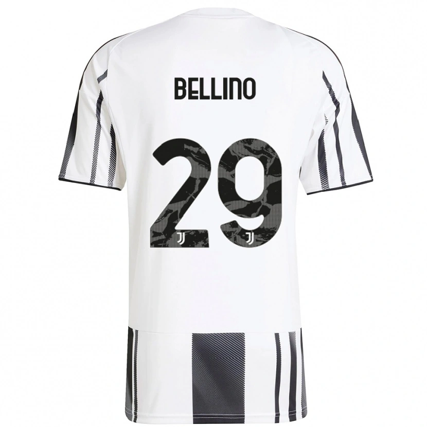 DanxenキッズFilippo Bellino#29ホワイト ブラックホームシャツ2025/26ジャージーユニフォーム