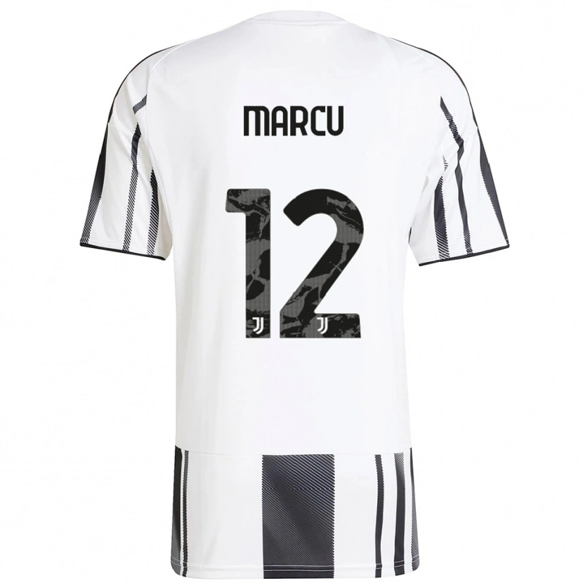DanxenキッズAlessio Marcu#12ホワイト ブラックホームシャツ2025/26ジャージーユニフォーム