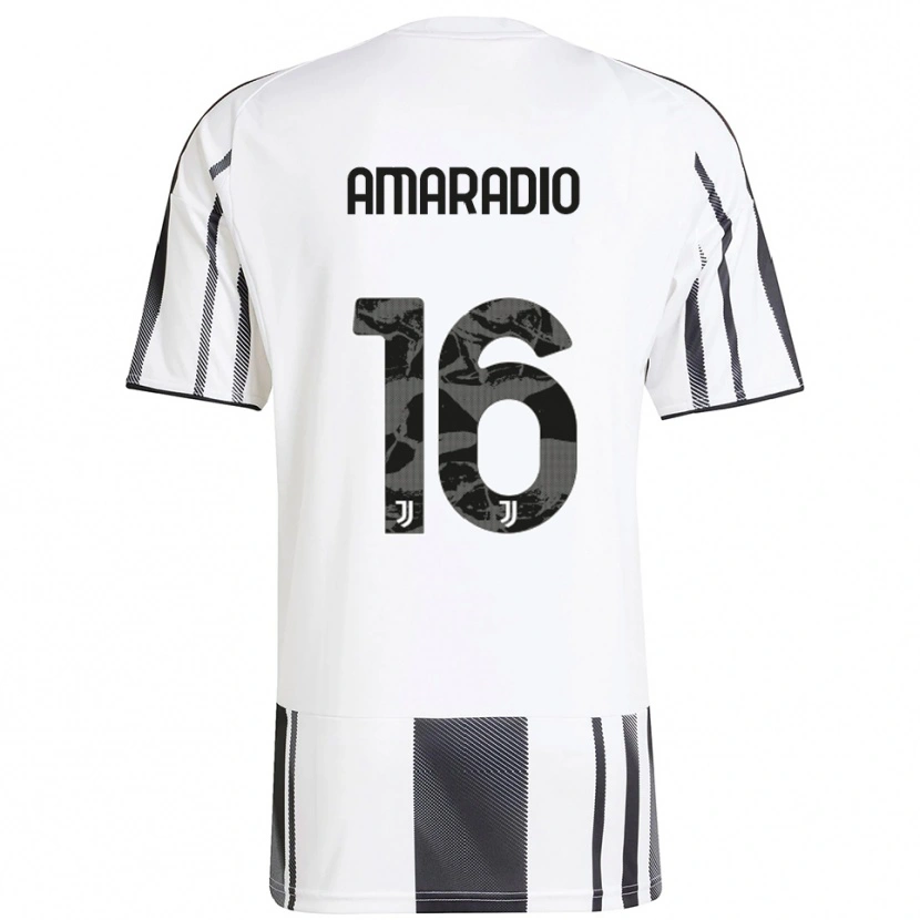 DanxenキッズLuca Amaradio#16ホワイト ブラックホームシャツ2025/26ジャージーユニフォーム