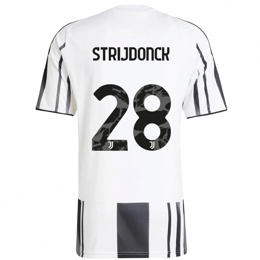 Danxenキッズバイロン・ストライドンク#28ホワイト ブラックホームシャツ2025/26ジャージーユニフォーム