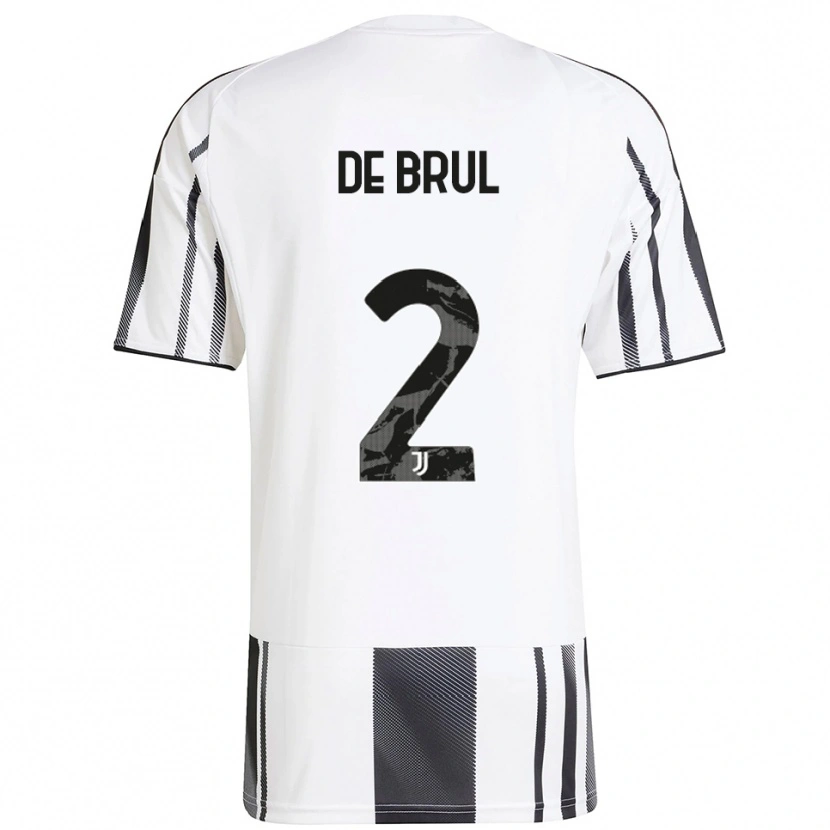 DanxenキッズMaxime De Brul#2ホワイト ブラックホームシャツ2025/26ジャージーユニフォーム