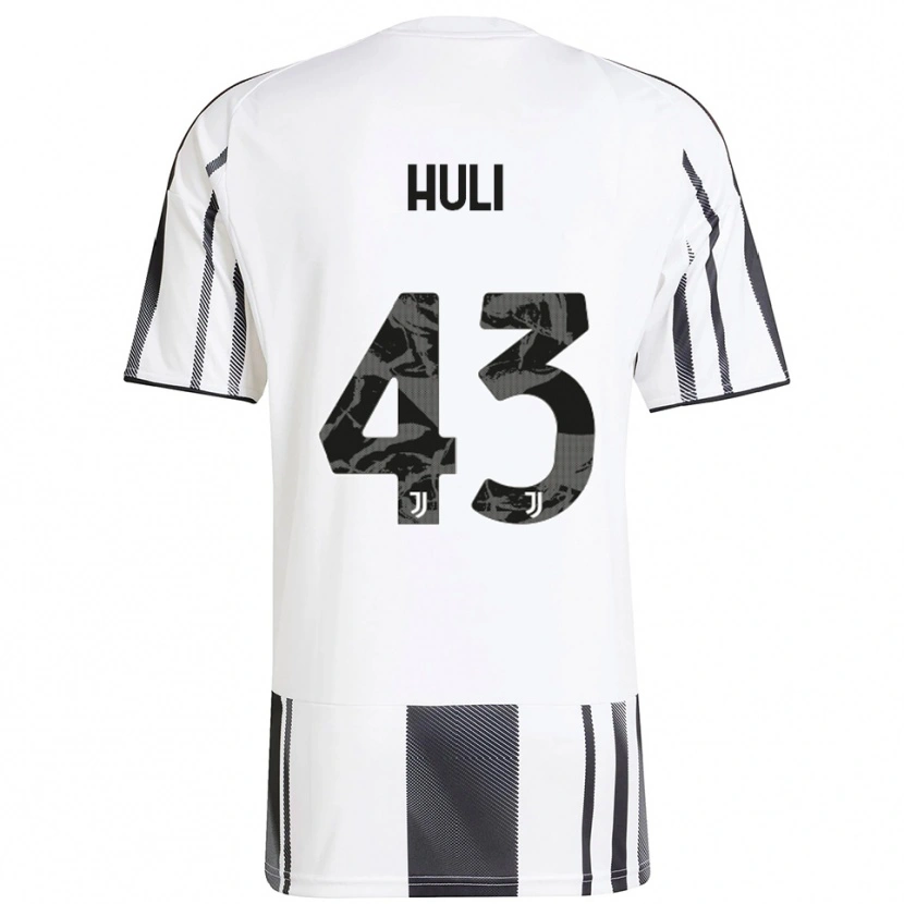 DanxenキッズRaffaele Huli#43ホワイト ブラックホームシャツ2025/26ジャージーユニフォーム