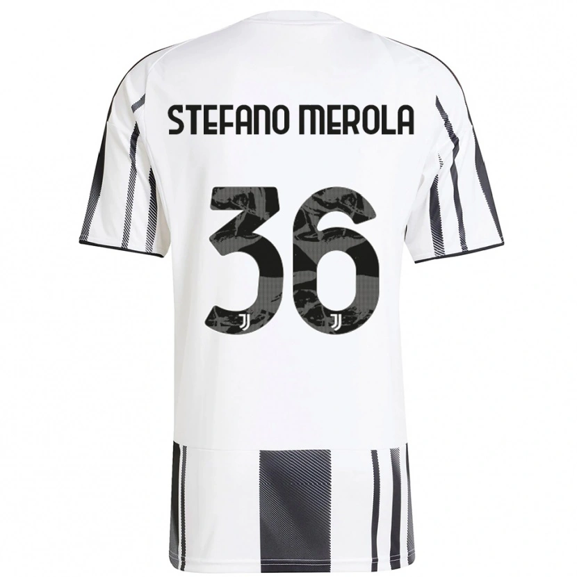 DanxenキッズAntonio Stefano Merola#36ホワイト ブラックホームシャツ2025/26ジャージーユニフォーム